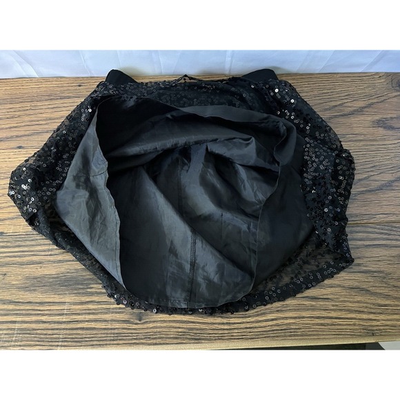 Candie's Juniors L 14‎ Black Sequin Party Skirt – Glam Sparkle Y2K Trendy - Picture 3 of 3